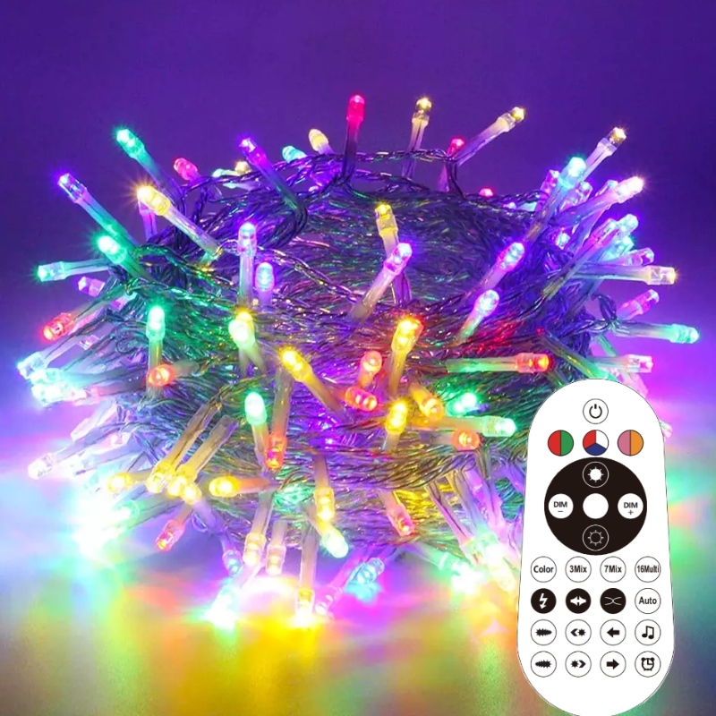 ホリデーアウトドアガーランド照明ウェディングパーティー編集魔法の色のおとぎ話の弦クリスマスデコレーションライト